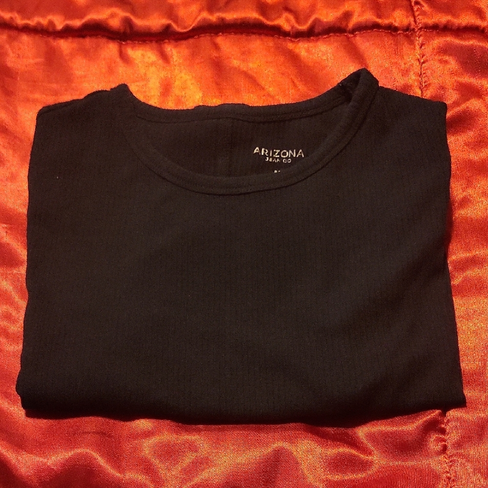 Arizona Jean Company Black Crop T-Shirt Crop Top